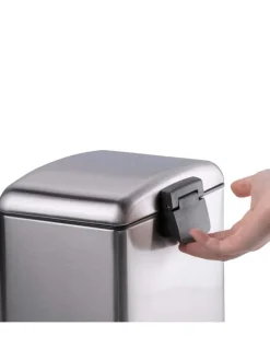 Kosz w kolorze srebrnym na śmieci - 6 l