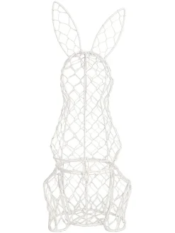 Koszyk "Bunny" w kolorze białym - 14 x 39 x 12 cm