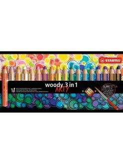 Kredki XXL (18 szt.) "STABILO woody 3in1"