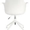 Krzesła biurowe (2 szt.) "Chicago" w kolorze białym - 60 x 78 x 57,5 cm