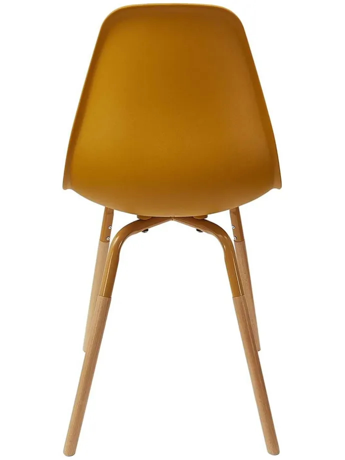 Krzesła (2 szt.) "Scandinave" w kolorze żółtym - 46 x 85 x 56 cm