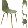 Krzesła (2 szt.) "Scandinave" w kolorze zielonym - 46 x 85 x 56 cm