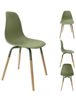 Krzesła (2 szt.) "Scandinave" w kolorze zielonym - 46 x 85 x 56 cm
