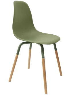 Krzesła (2 szt.) "Scandinave" w kolorze zielonym - 46 x 85 x 56 cm