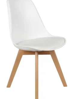 Krzesła (2 szt.) w kolorze białym - 58 x 81,5 x 49 cm