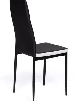 Krzesła (4 szt.) w kolorze czarno-białym do jadalni - 41,5 x 96 x 39 cm