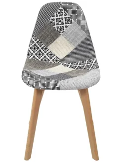Krzesła (2 szt.) w kolorze szarym - 47 x 87 x 53 cm