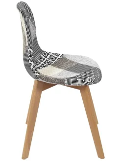 Krzesła (2 szt.) w kolorze szarym - 47 x 87 x 53 cm