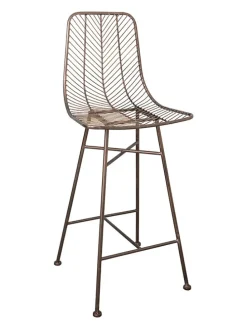 Krzesło barowe w kolorze złotym - 52 x 114 x 47 cm