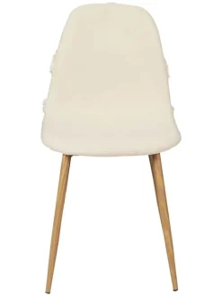 Krzesło "Faro" w kolorze kremowym - 86 x 50 cm