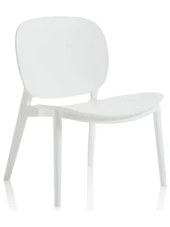 Krzesło "Mahon" w kolorze białym - 58 x 71 x 48,5 cm