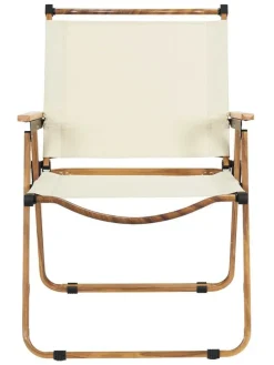 Krzesło ogrodowe w kolorze beżowym - 55 x 77 x 36 cm