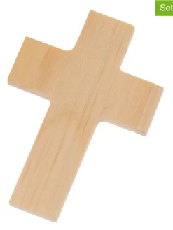 Krzyże drewniane (10 szt.) w kolorze jasnobrązowym