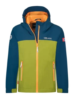 Kurtka funkcyjna "Telemark" w kolorze zielono-niebiesko-pomarańczowym