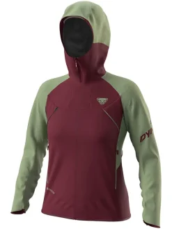 Kurtka funkcyjna "TRANSALPER GTX" w kolorze zielono-bordowym