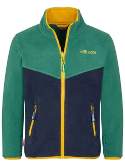 Kurtka polarowa "Oppdal" w kolorze zielonym