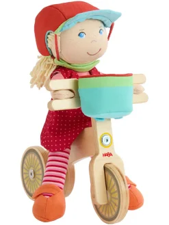 Lalka "Annelie" z rowerkiem biegowym - 18 m+