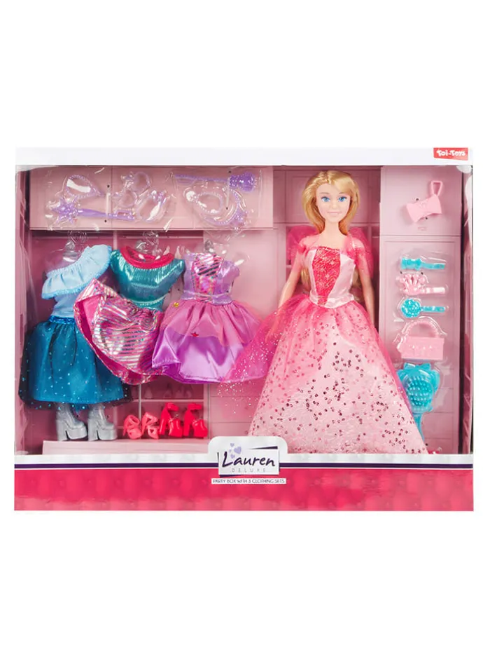 Lalka "Lauren - Party" z akcesoriami - 3+ (produkt niespodzianka)