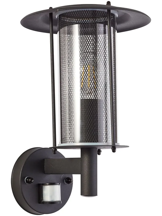 Lampa ścienna "Detroit" w kolorze czarnym - 22,5 x 31,6 x 19,8 cm