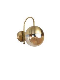 Lampa ścienna "Küre" w kolorze złotym - 15 x 15 x 15 cm