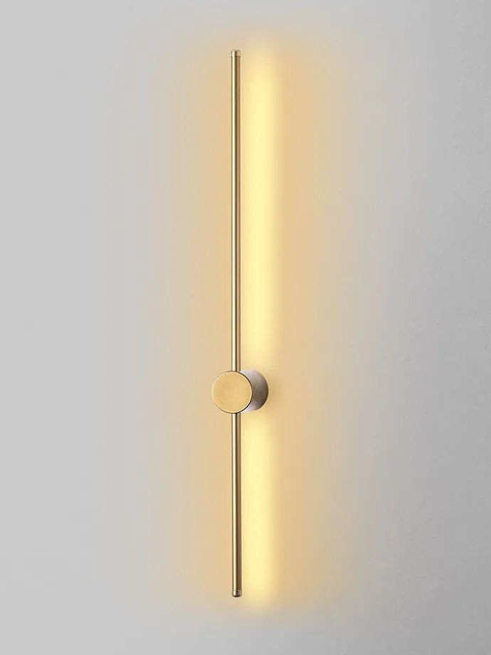 Lampa ścienna LED w kolorze złotym - dł. 91 cm