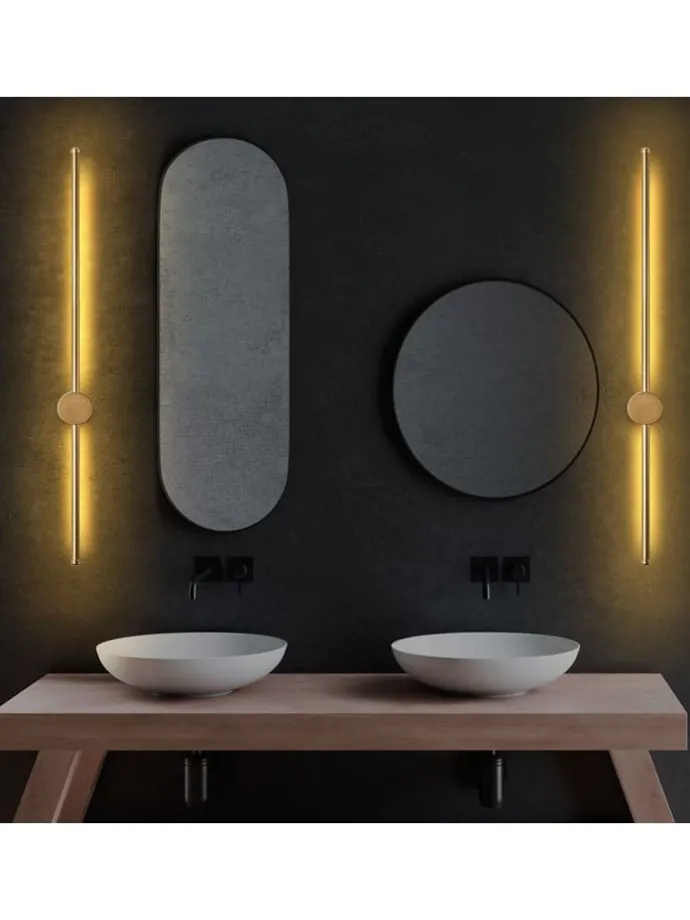 Lampa ścienna LED w kolorze złotym - dł. 91 cm