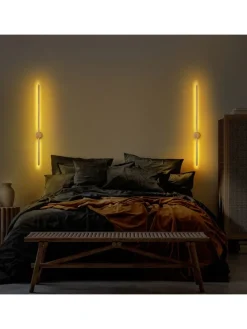 Lampa ścienna LED w kolorze złotym - dł. 91 cm