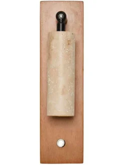 Lampa ścienna w kolorze beżowo-jasnobrązowym - wys. 22 cm