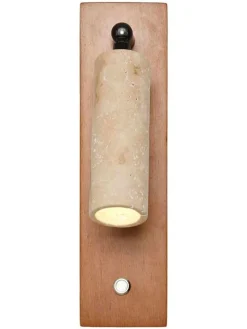 Lampa ścienna w kolorze beżowo-jasnobrązowym - wys. 22 cm