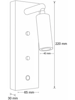 Lampa ścienna w kolorze beżowo-jasnobrązowym - wys. 22 cm