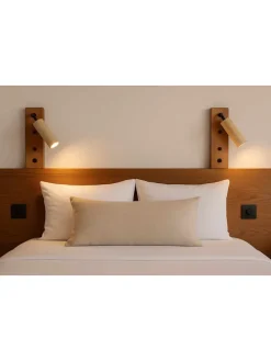 Lampa ścienna w kolorze beżowo-jasnobrązowym - wys. 22 cm