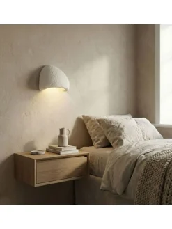 Lampa ścienna w kolorze białym - 27 x 17 cm