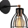 Lampa ścienna w kolorze czarnym - wys. 24 cm
