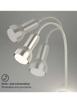 Lampa ścienna w kolorze srebrnym - wys. 39 cm