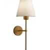 Lampa ścienna w kolorze złoto-kremowym - wys. 50 x Ø 13 cm