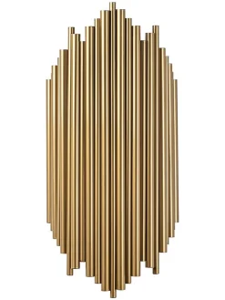 Lampa ścienna w kolorze złotym - 18 x 40 cm