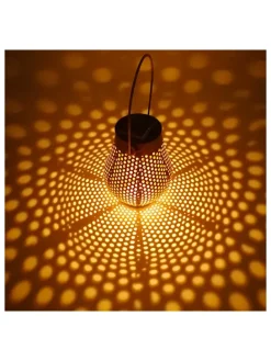 Lampa solarna LED "Doty" w kolorze brązowym - wys. 17 x Ø 13 cm