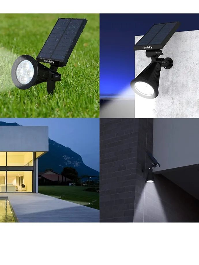 Lampa solarna LED "Spiky" w kolorze czarnym na trzonku - wys. 34 cm