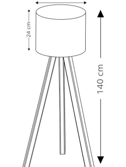 Lampa stojąca "Ayd" w kolorze szaro-brązowym - wys. 140 cm