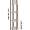 Lampa stojąca "Nora" w kolorze jasnobrązowo-białym - wys. 135 x Ø 21 cm