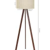 Lampa stojąca w kolorze brązowo-beżowym - wys. 140 x Ø 38 cm