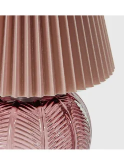 Lampa stołowa LED "Arabelle" w kolorze jasnoróżowym - wys. 21 x Ø 11,5 cm