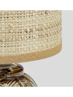 Lampa stołowa LED "Aureline" w kolorze szarobrązowym - wys. 19 x Ø 12 cm