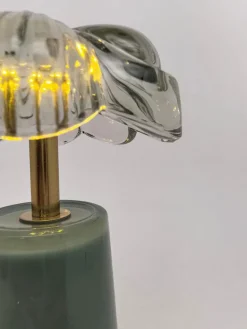Lampa stołowa LED "Gatsby" w kolorze zielonym - wys. 18 x Ø 11 cm