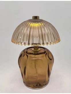 Lampa stołowa LED "Gracy" w kolorze żółtym - wys. 14,6 x Ø 10,7 cm