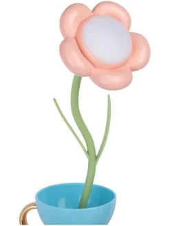 Lampa stołowa LED w kolorze jasnoróżowym - wys. 30 x Ø 9 cm