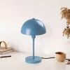 Lampa stołowa w kolorze błękitnym - wys. 35 x Ø 20 cm