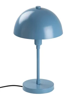 Lampa stołowa w kolorze błękitnym - wys. 35 x Ø 20 cm