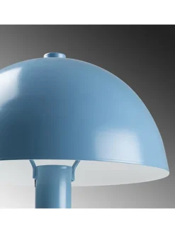 Lampa stołowa w kolorze błękitnym - wys. 35 x Ø 20 cm