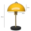 Lampa stołowa w kolorze żółto-czarnym - wys. 38 x Ø 23 cm